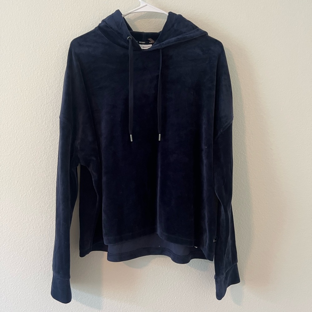 DKNY Navy Blue Velvety Hoodie